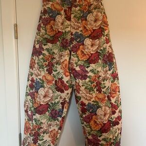 DAVI & DANI Colorful Tapestry Button Pants